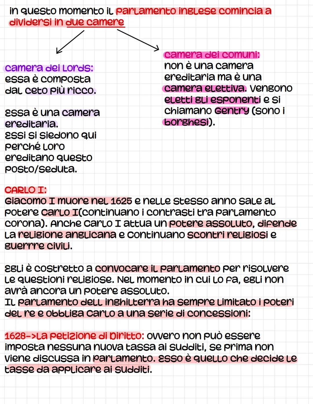 PASSAGGI DELL'INGHILTERRA: STATO MODERNO
1603 elisabetta I muore e sale al trono Giacomo I
(salgono al potere gli Stuard). Egli è importante