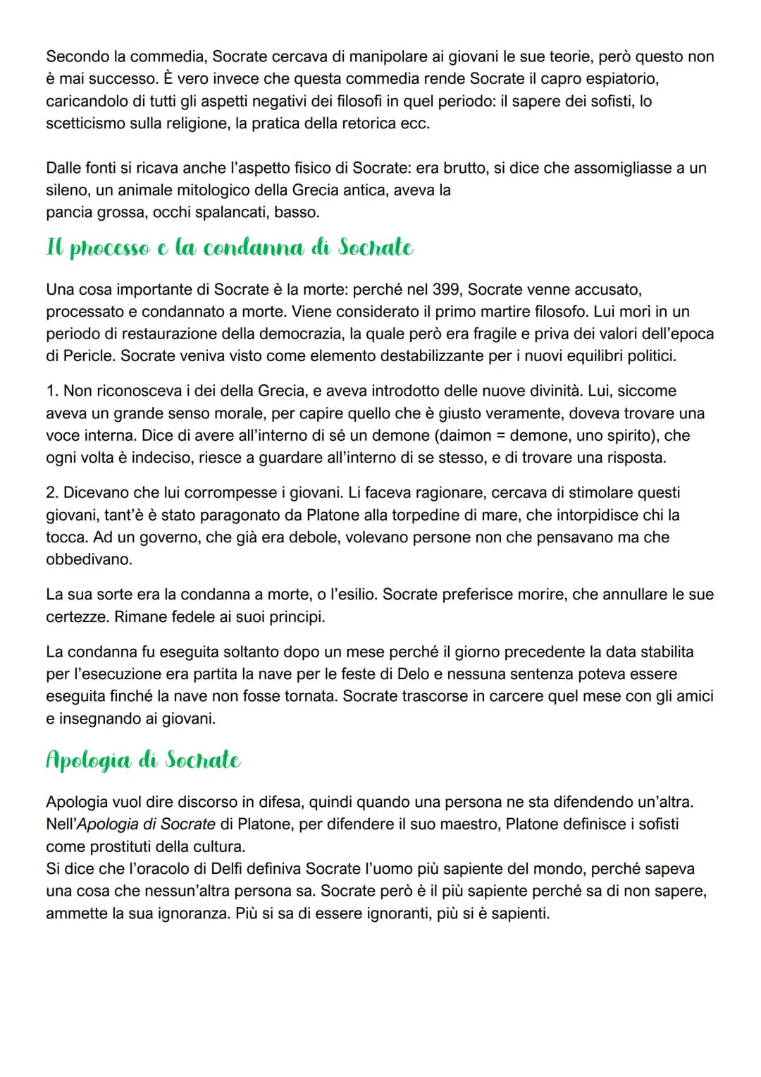 SOCRATE
Il contesto in cui vive e opeha Sochate
Il contesto storico di Socrate è lo stesso di quello dei sofisti.
Lui è deluso dalla ricerca