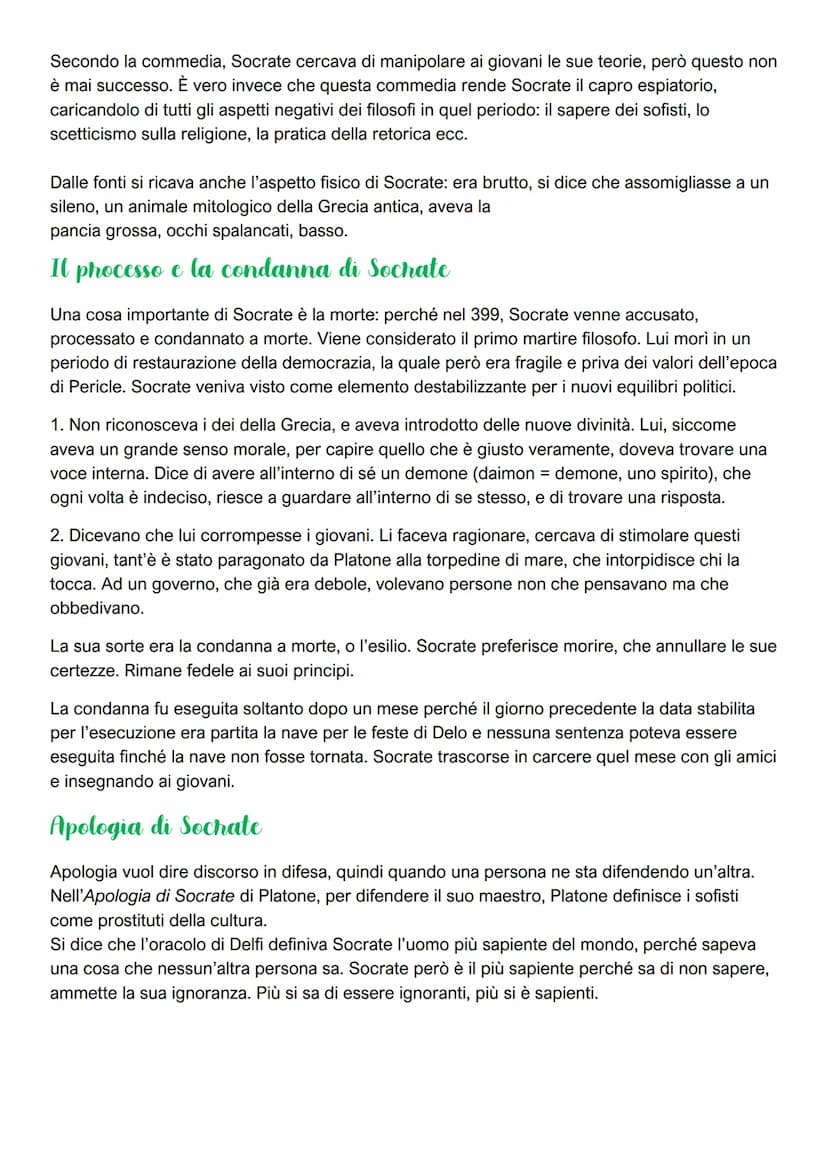 SOCRATE
Il contesto in cui vive e opeha Sochate
Il contesto storico di Socrate è lo stesso di quello dei sofisti.
Lui è deluso dalla ricerca