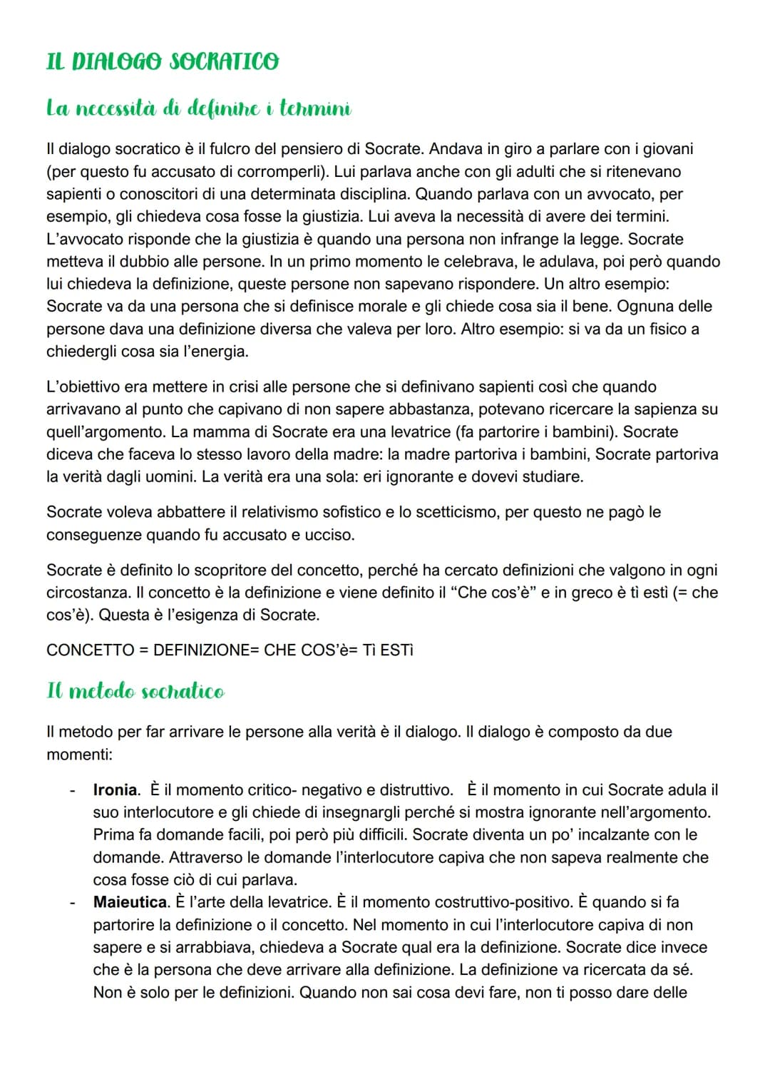 SOCRATE
Il contesto in cui vive e opeha Sochate
Il contesto storico di Socrate è lo stesso di quello dei sofisti.
Lui è deluso dalla ricerca