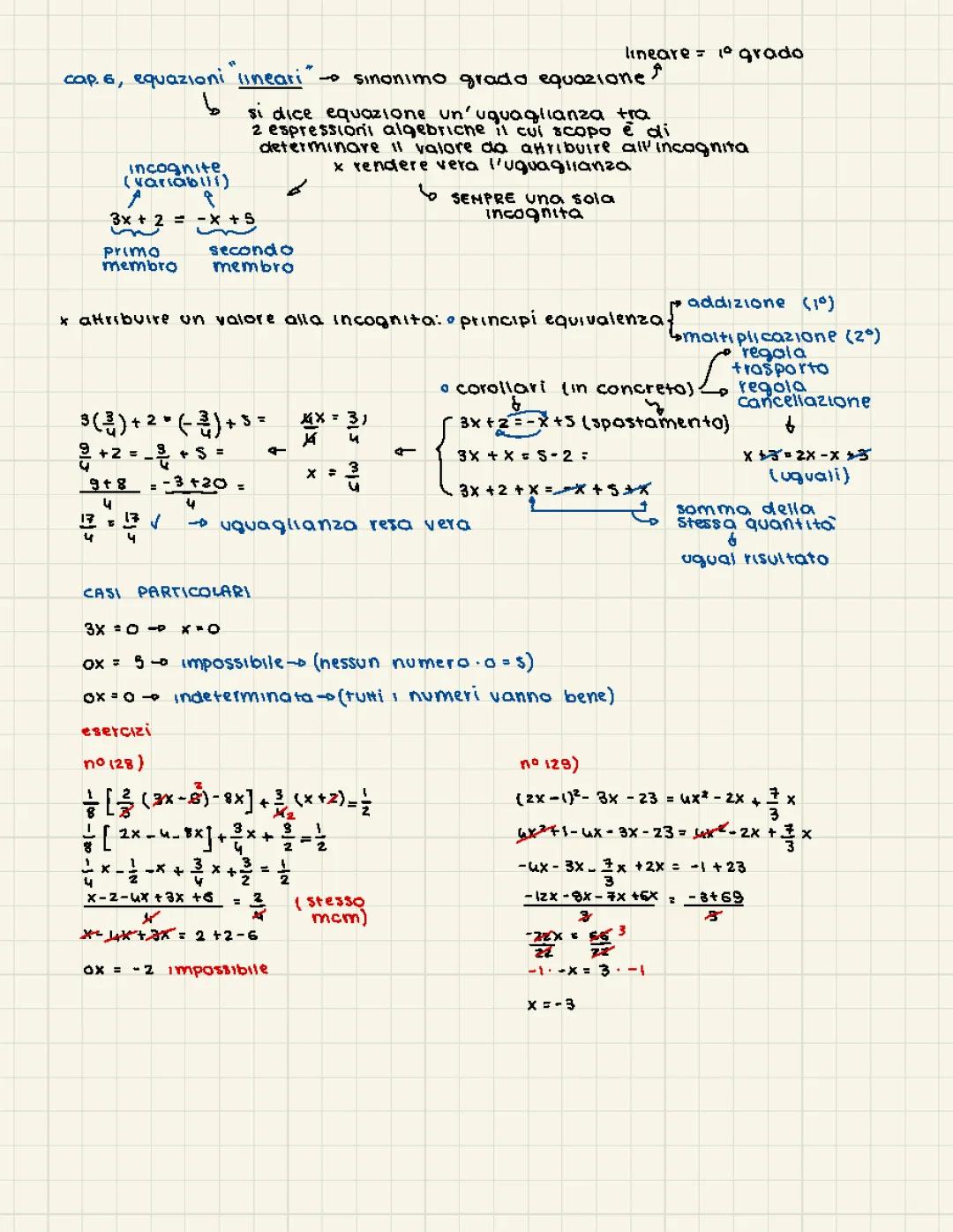 Equazioni lineari