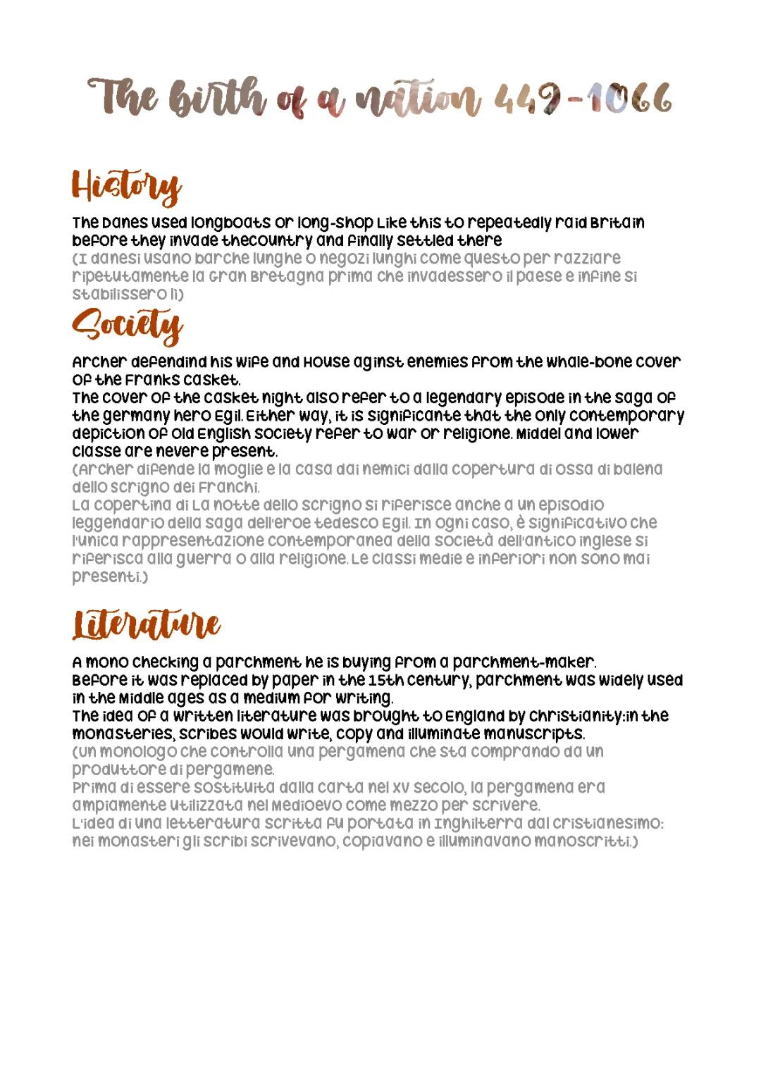 The Birth of a Nation - Riassunto di Letteratura Inglese