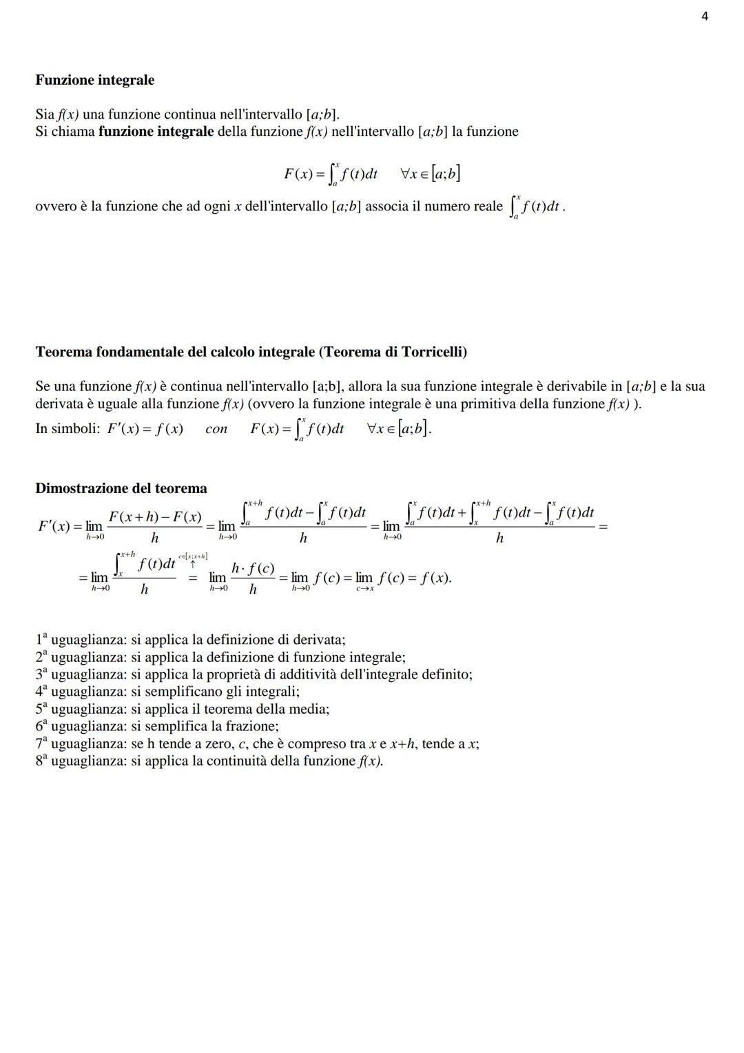 # INTEGRALI (Appunti)

INTEGRALI INDEFINITI

Integrale indefinito di una funzione continua f(x): è la totalità delle primitive della funzion