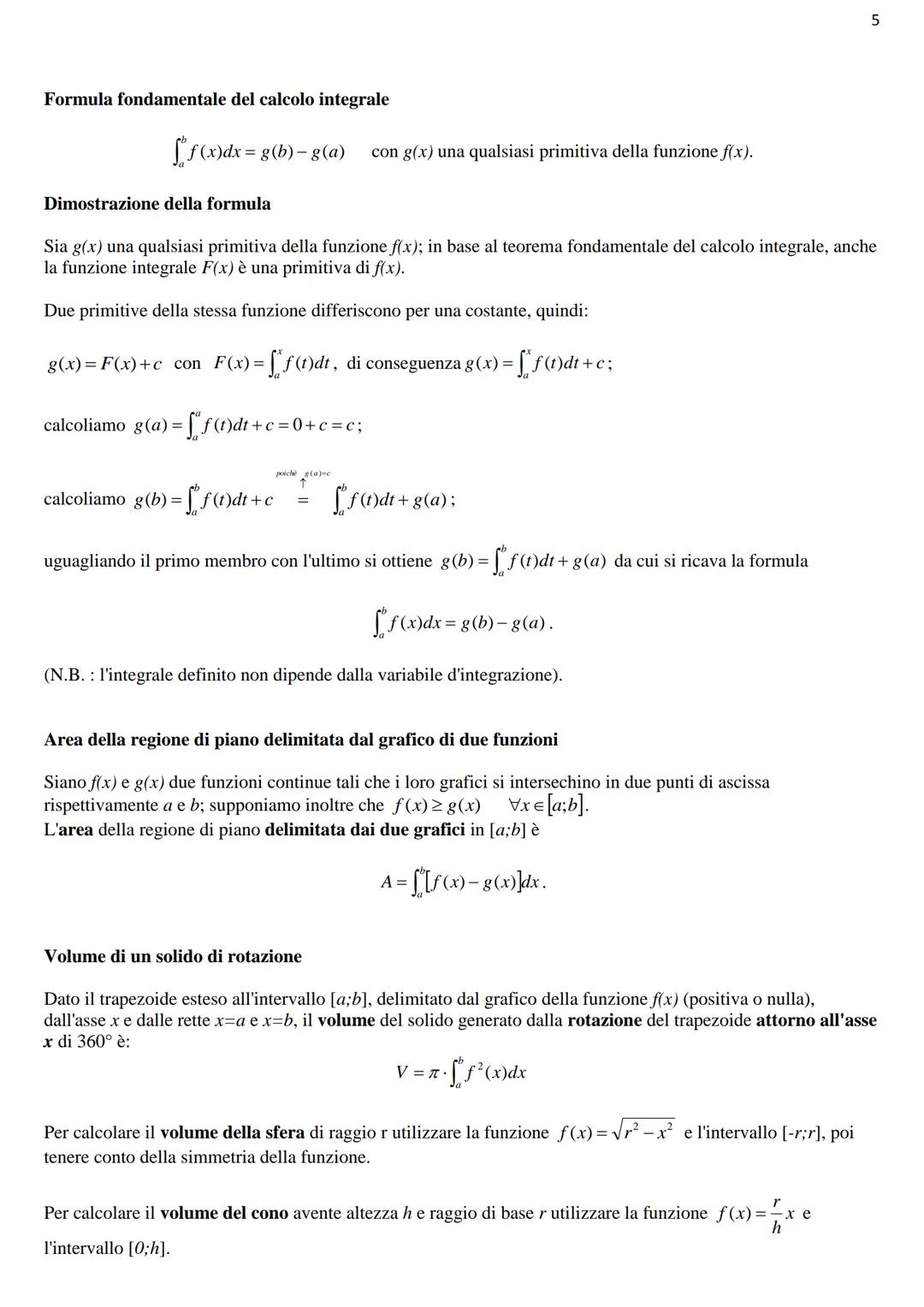 # INTEGRALI (Appunti)

INTEGRALI INDEFINITI

Integrale indefinito di una funzione continua f(x): è la totalità delle primitive della funzion