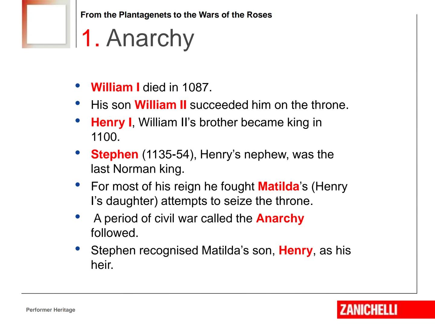 KUKI
From the Plantagenets
to the Wars of the Roses
Performer Heritage
Marina Spiazzi, Marina Tavella, ZANICHELLI
Margaret Layton © 2016 Fro