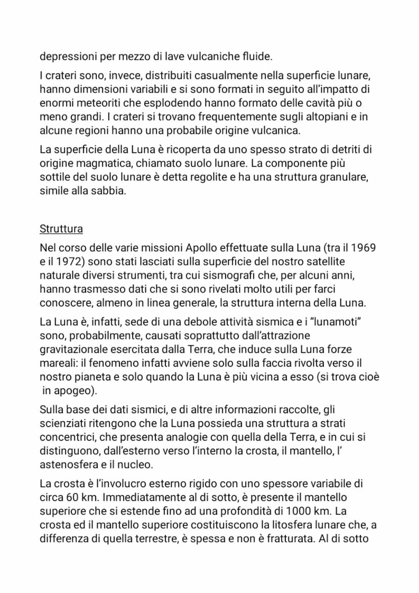 SCIENZE:
La Luna
La Luna è l'unico satellite naturale della Terra e dista dal nostro
pianeta circa 384.400 km.
Morfologia
La Luna è un corpo