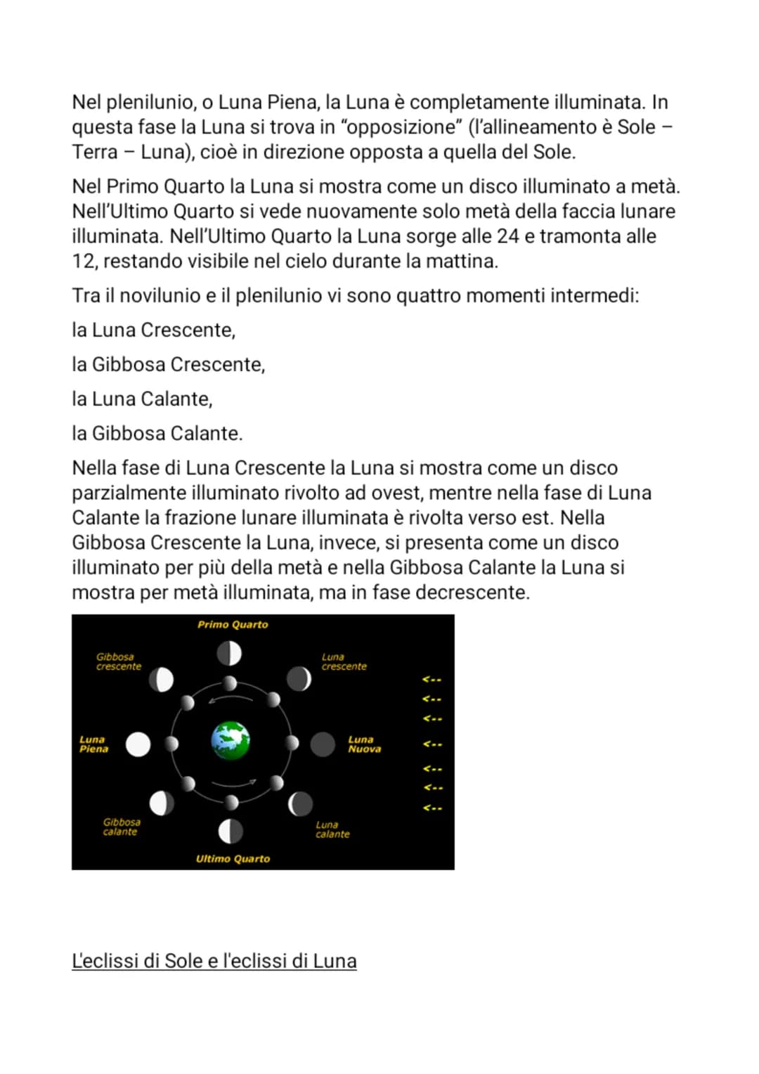 SCIENZE:
La Luna
La Luna è l'unico satellite naturale della Terra e dista dal nostro
pianeta circa 384.400 km.
Morfologia
La Luna è un corpo
