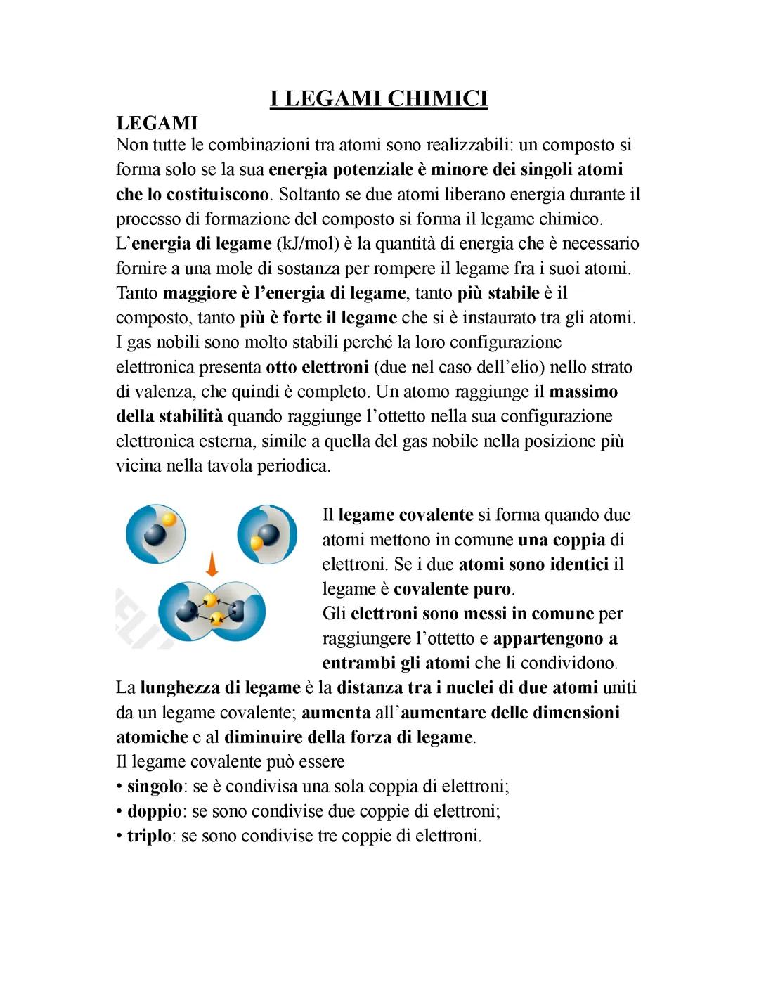 legami chimici - geometria molecolare - polarità