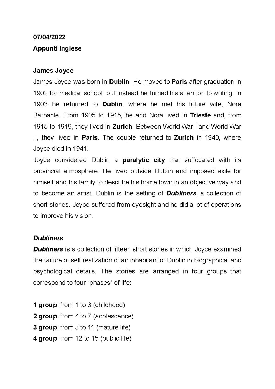 Dubliners James Joyce - Epiphany and Paralysis Analysis for Kids