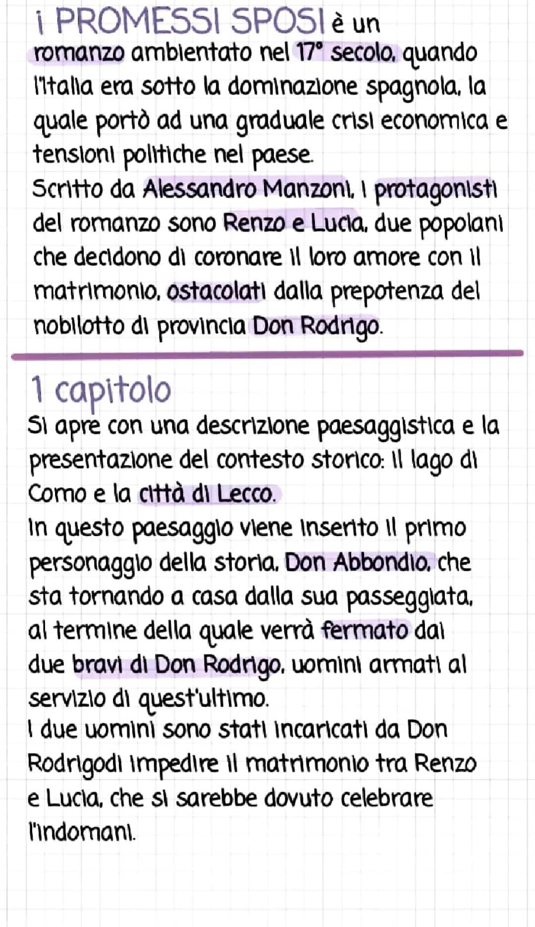 1° capitolo Promessi sposi 
