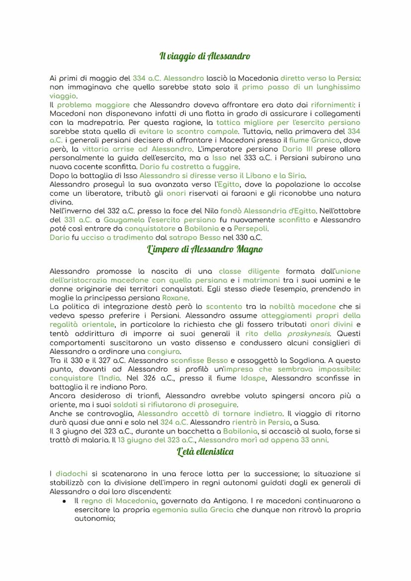La Macedonia e l'impero di Alessandro Magno
Filippo II
sconfigge i
focesi
↑
356 a.C.
359 a.C.
Filippo II
assume il
potere
Pace di
Filocrate
