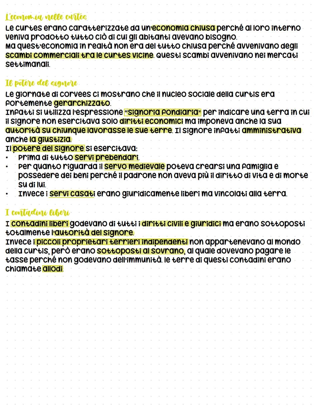 La curtic
Introduzione
L'organizzazione amministrativa e produttiva dell'alto medioevo si basava sul
sistema curtense. Le curtes erano grand