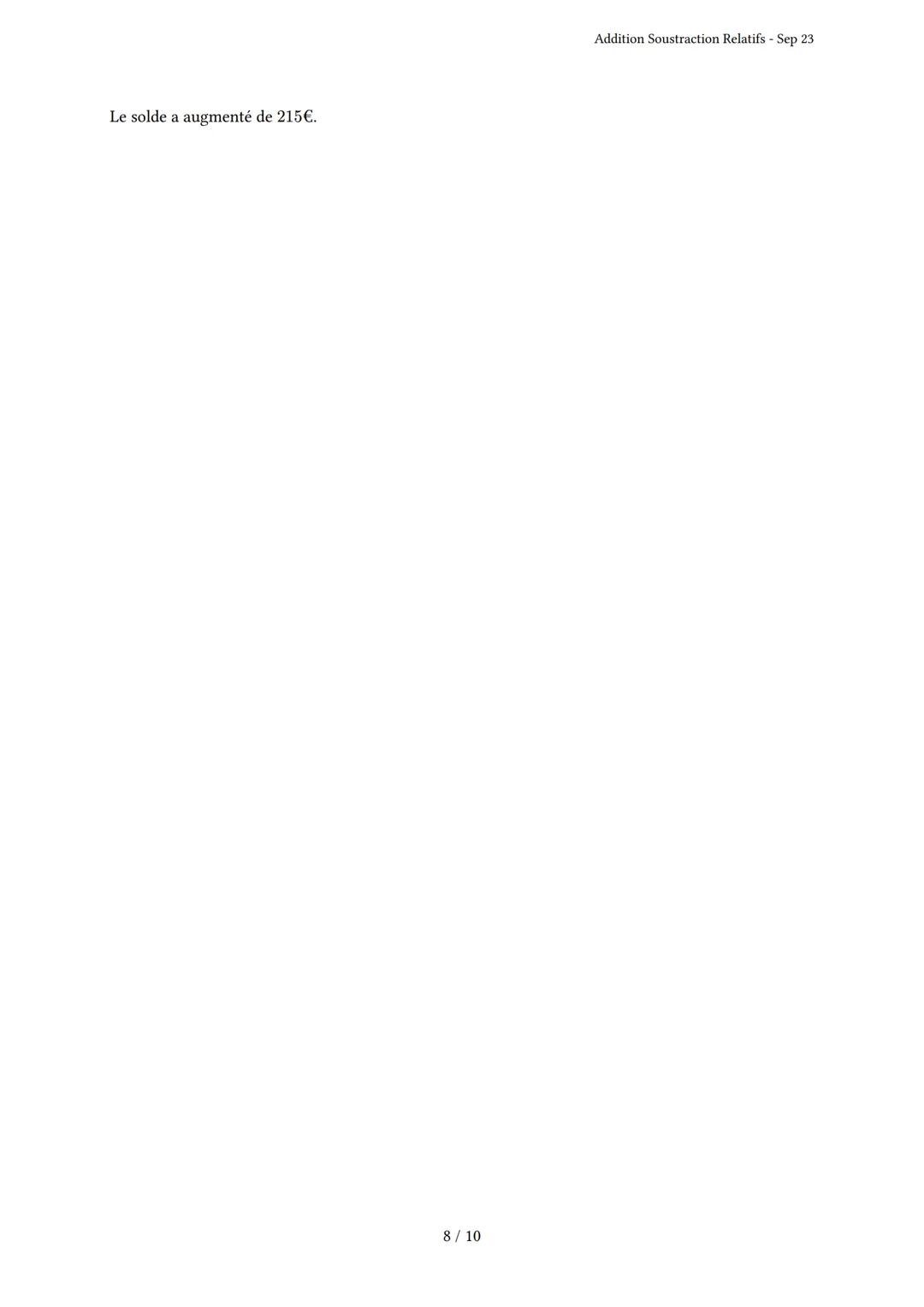 # Addition Soustraction Relatifs

Généré par Knowunity.fr - Sep 23

Description: Cet examen couvre l'addition et la soustraction des nombres