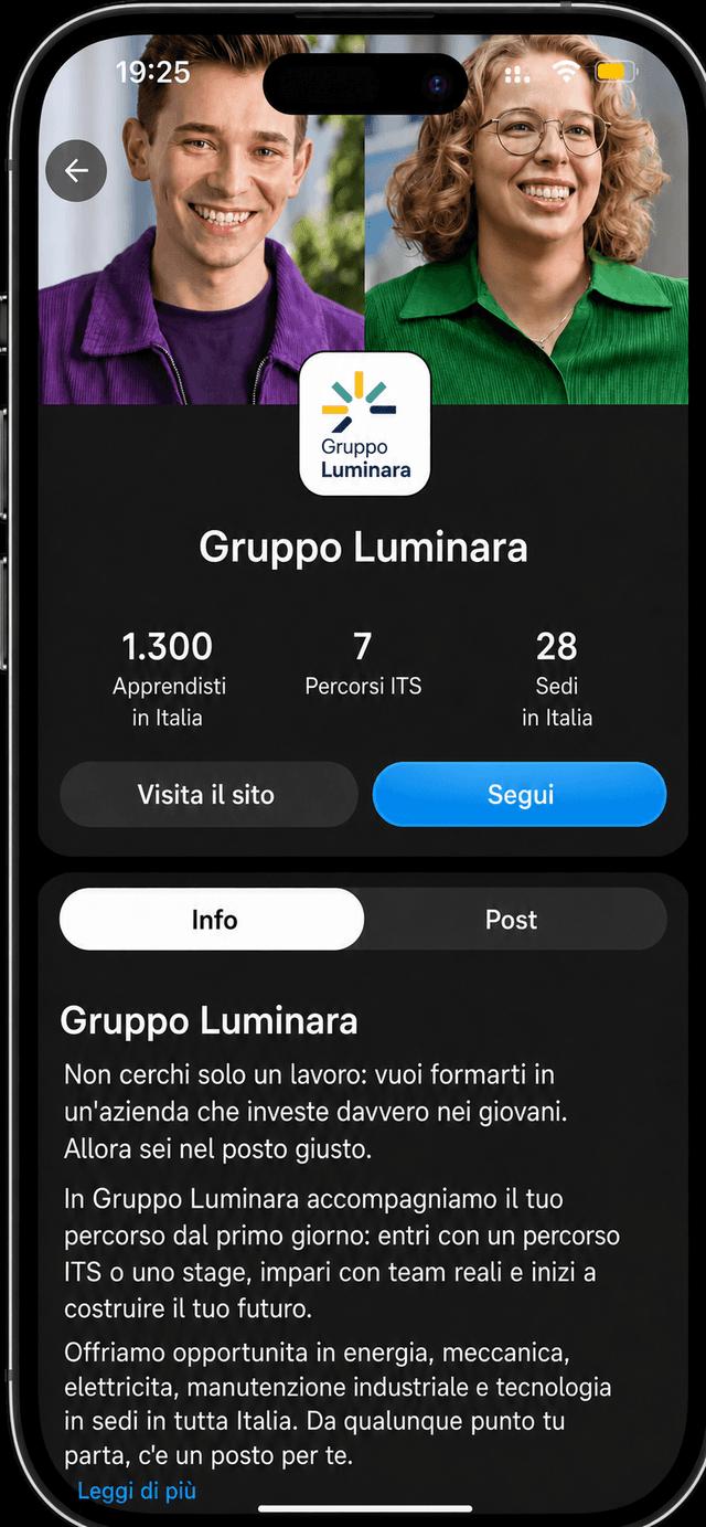 Profilo aziendale per employer branding