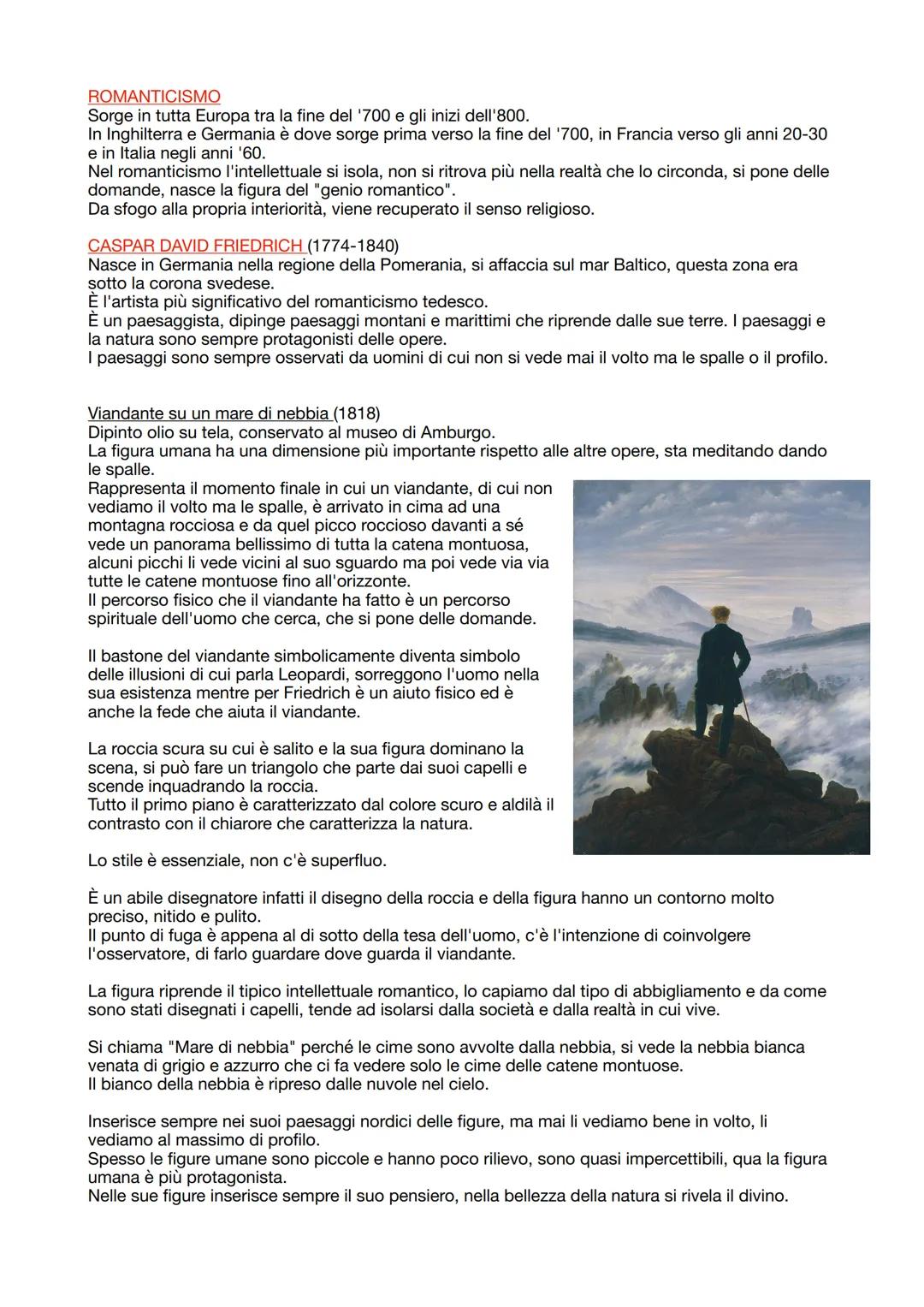 ROMANTICISMO
Sorge in tutta Europa tra la fine del '700 e gli inizi dell'800.
In Inghilterra e Germania è dove sorge prima verso la fine del