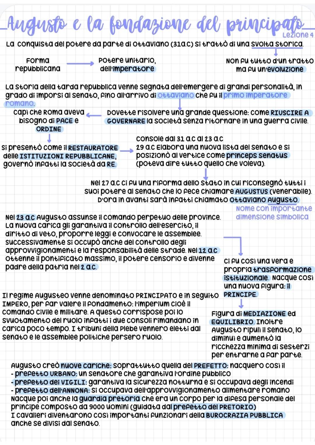 # Augusto e la fondazione del principato
La conquista del potere da parte di Ottaviano (31a.c) si trattò di una svolta storica.
Forma
repubb