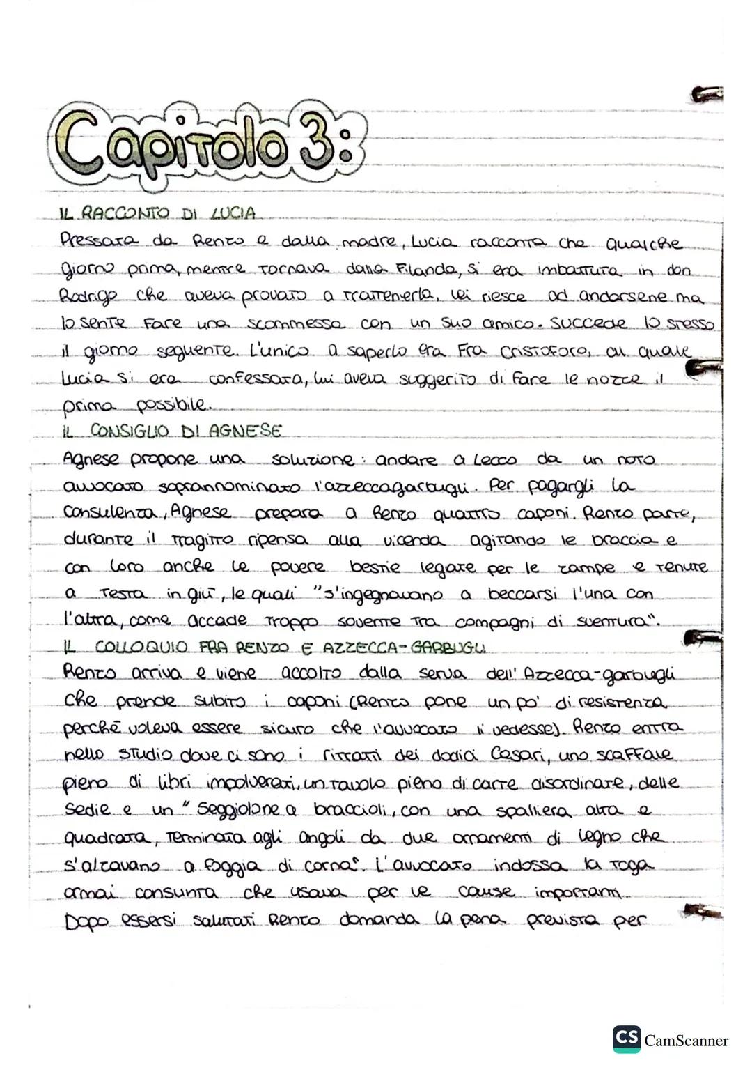 # Capitolo 3:
IL RACCONTO DI LUCIA
Pressara da Rento e dalla madre, Lucia racconta che qualche
giorno poma, mentre tornava dalla Filanda,