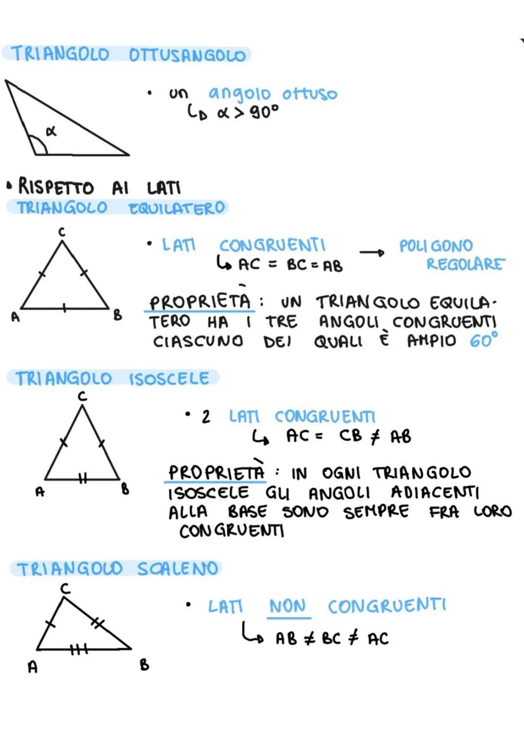 A
α
с
α
r
I Triangoli
IL
X
TRIANGOLO È UN
B
3 VERTICI E 3 ANGOLI
PROPRIETÀ:
▸ LA SOMMA DELLE AMPIEZZE DEGLI ANGOLI
INTERNI DI UN TRIANGOLO E