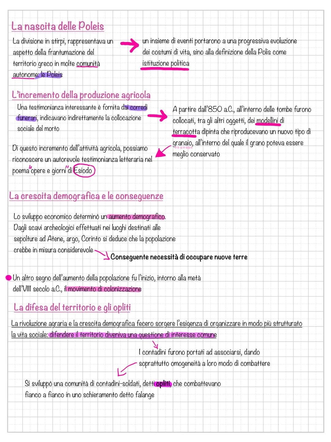 L'età arcaica
Inizio dell'età arcaica
Durante i secoli bui, dopo la caduta dei regni micenei, il territorio greco fu interessata da una seri