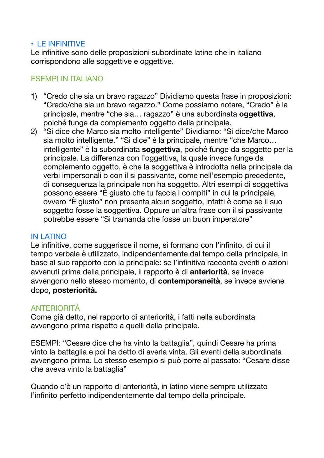# INFINITO E INFINITIVE LATINO
In latino, l'infinito presenta tre tempi (presente, perfetto e futuro) e può essere
attivo o passivo
* IN