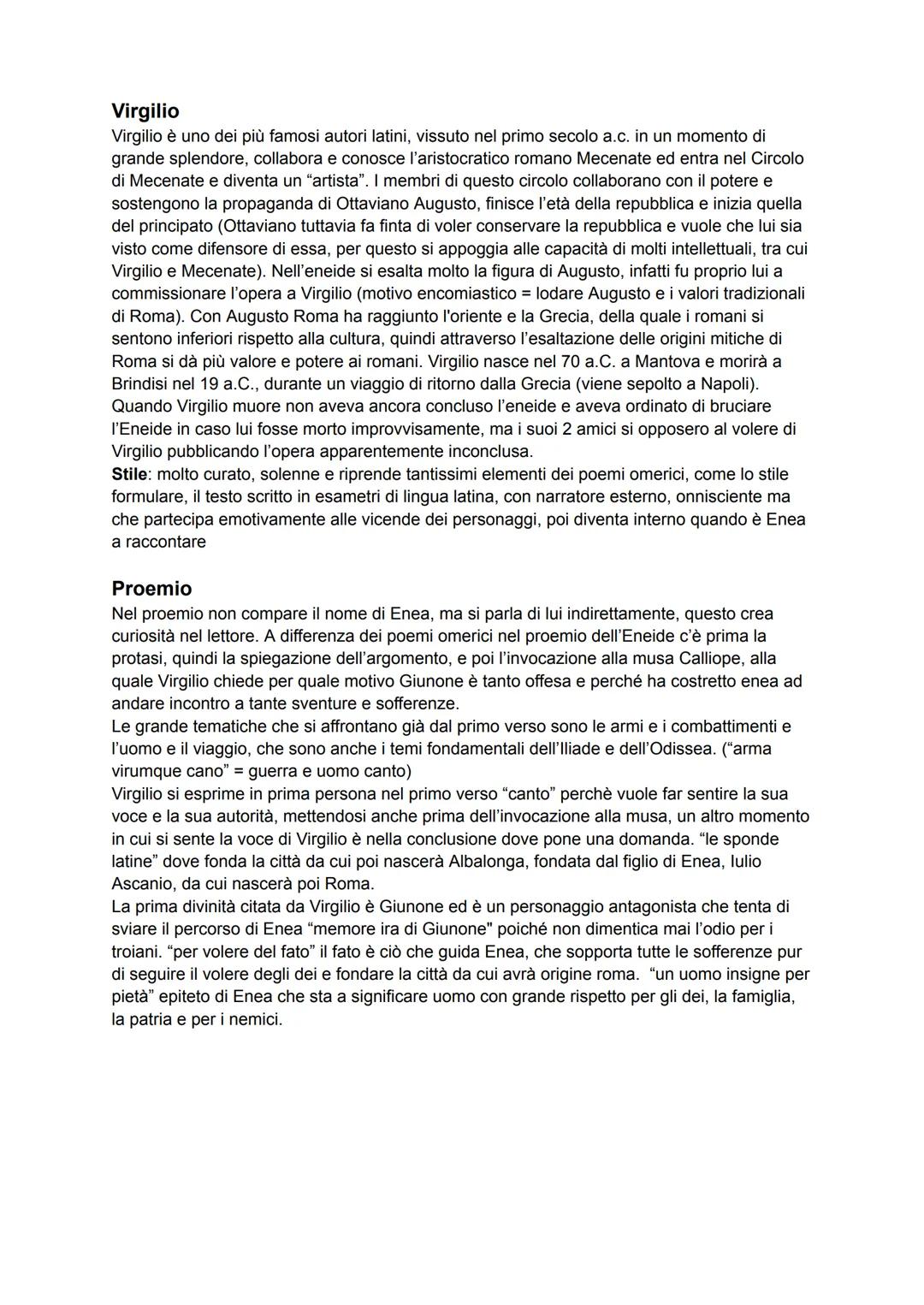 # L'ENEIDE
L' eneide è un poema scritto da Virgilio, autore latino vissuto durante gli anni in cui ha
governato Augusto. Scritto in poesia,
