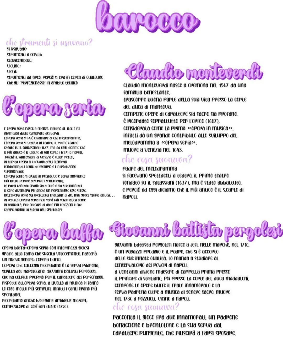 # barocco
che strumenti si usavano?
si usavano:
strumenti a corda:
Clavicembalo:
VIOLINO:
VIOLA:
strumenti ad arco, percić si era in cerca