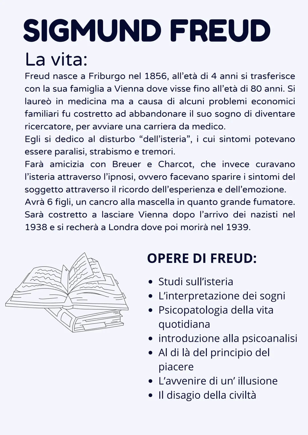 SIGMUND
FREUD # SIGMUND FREUD
La vita:
Freud nasce a Friburgo nel 1856, all'età di 4 anni si trasferisce
con la sua famiglia a Vienna dove