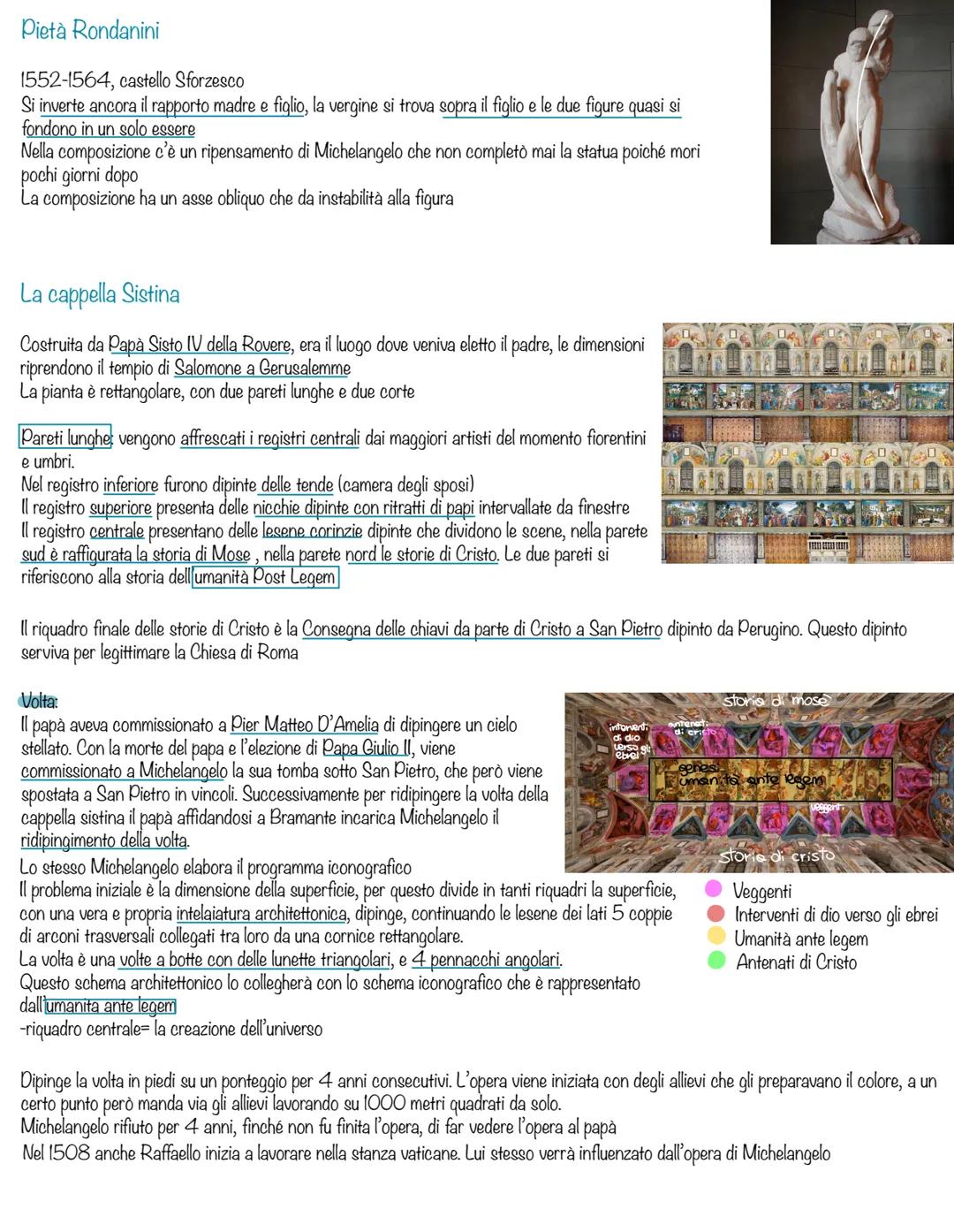 Michelangelo.
Nasce nel 1475 vicino ad Arezzo, a 8 anni viene mandato nella bottega del Ghirlandaio
(contemporaneamente a Botticelli)
Entra