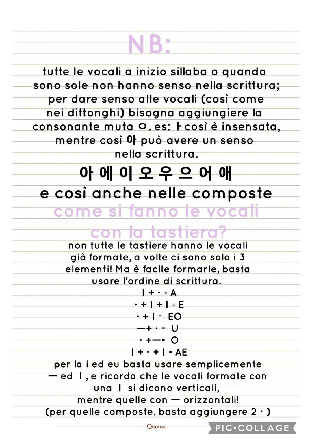 # hangul 한글
L'hangul (hangeul) è l'alfabeto coreano
ed è un alfabeto fonetico, cioè ogni lettera
ha un suono e ogni "blocchetto", "insieme