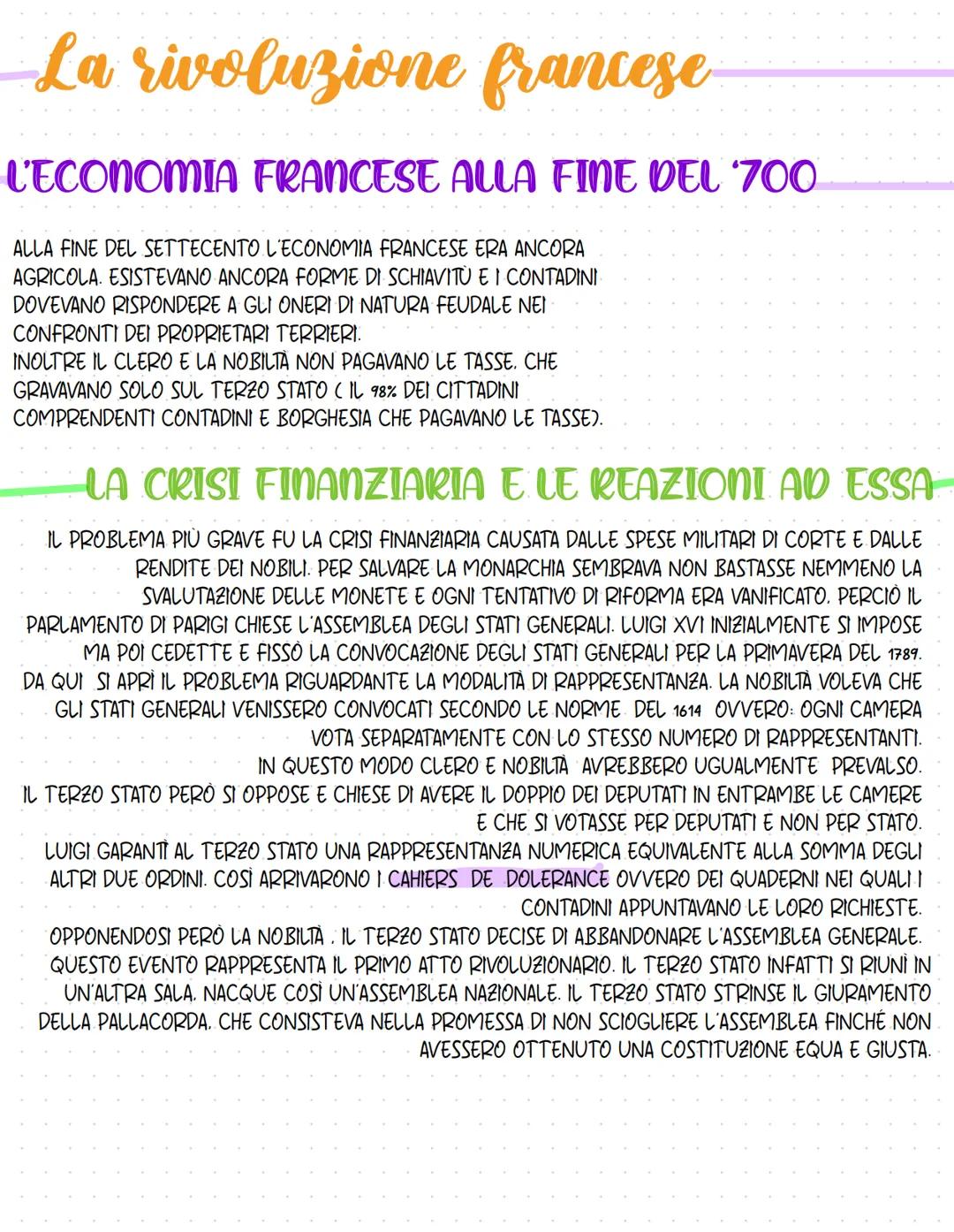 # La rivoluzione francese
# L'ECONOMIA FRANCESE ALLA FINE DEL '700
ALLA FINE DEL SETTECENTO L'ECONOMIA FRANCESE ERA ANCORA
AGRICOLA. ESIST