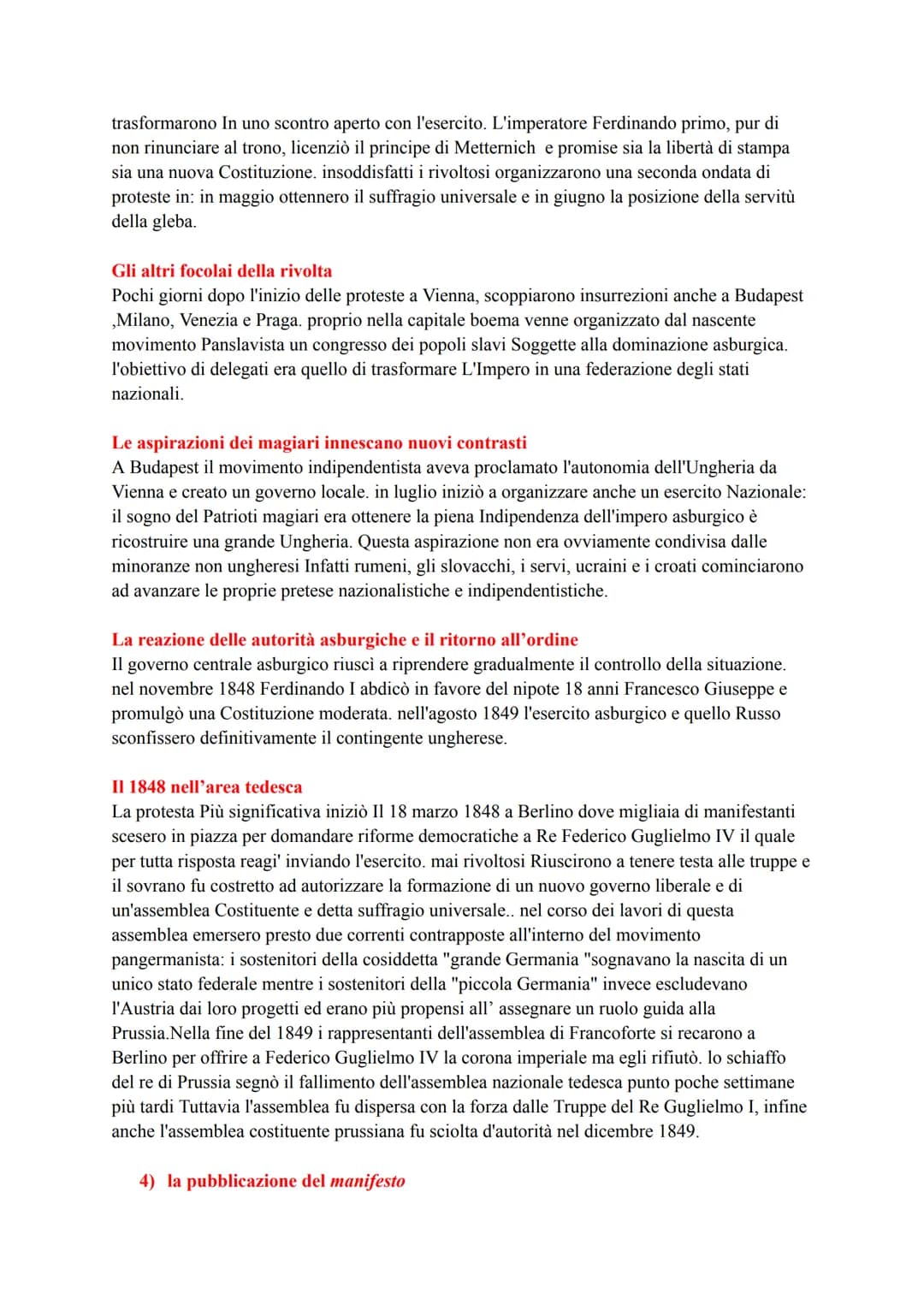 # L'ondata rivoluzionaria del 1848
(capitolo 9)
1) una data spartiacque
Nei primi mesi del 1848, l'Europa fu travolta da un'ondata rivoluz