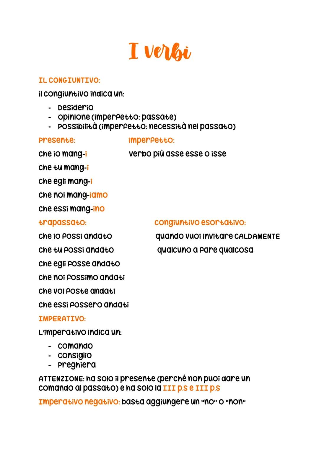 I verbi