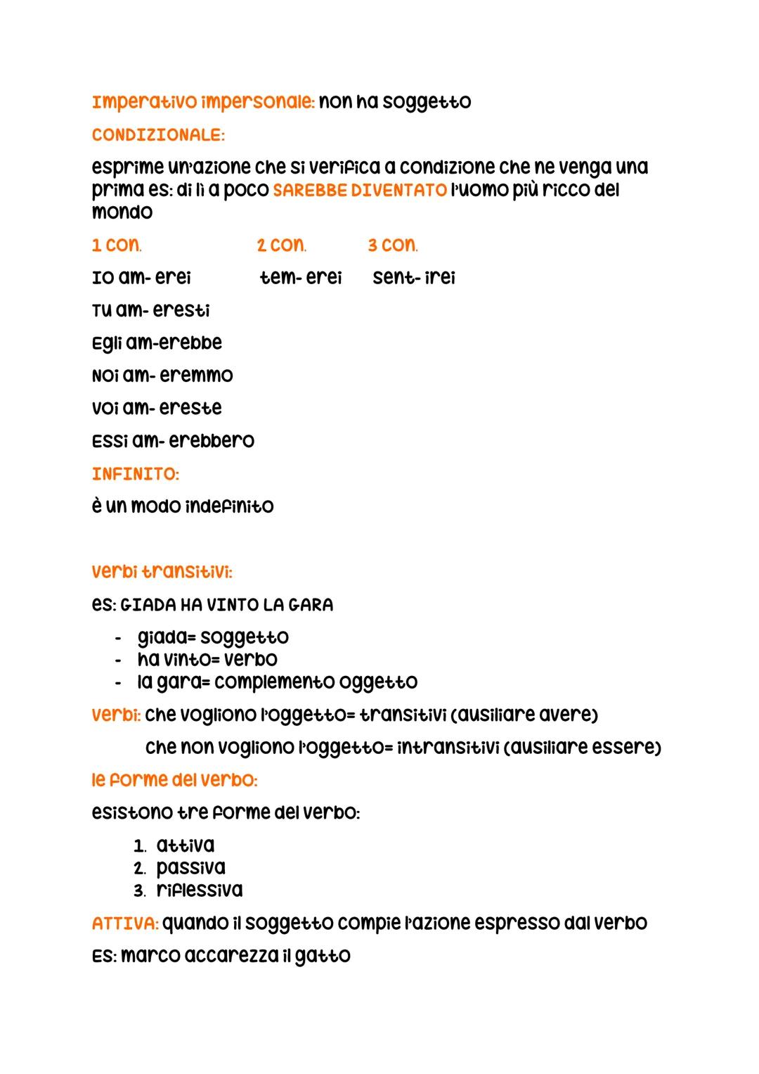 IL CONGIUNTIVO:
il congiuntivo indica un:
I verbi
Desiderio
opinione (imperfetto: passate)
POSSibilità (imperfetto: necessità nel passato)
P