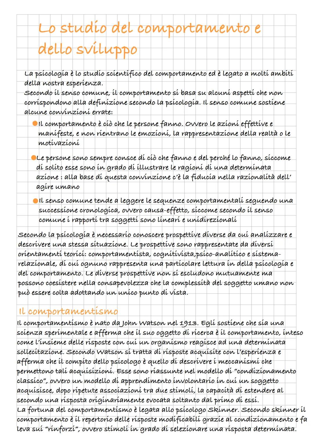 # Lo studio del comportamento e
dello sviluppo
La psicología è lo studio scientifico del comportamento ed è legato a molti ambiti
della nos