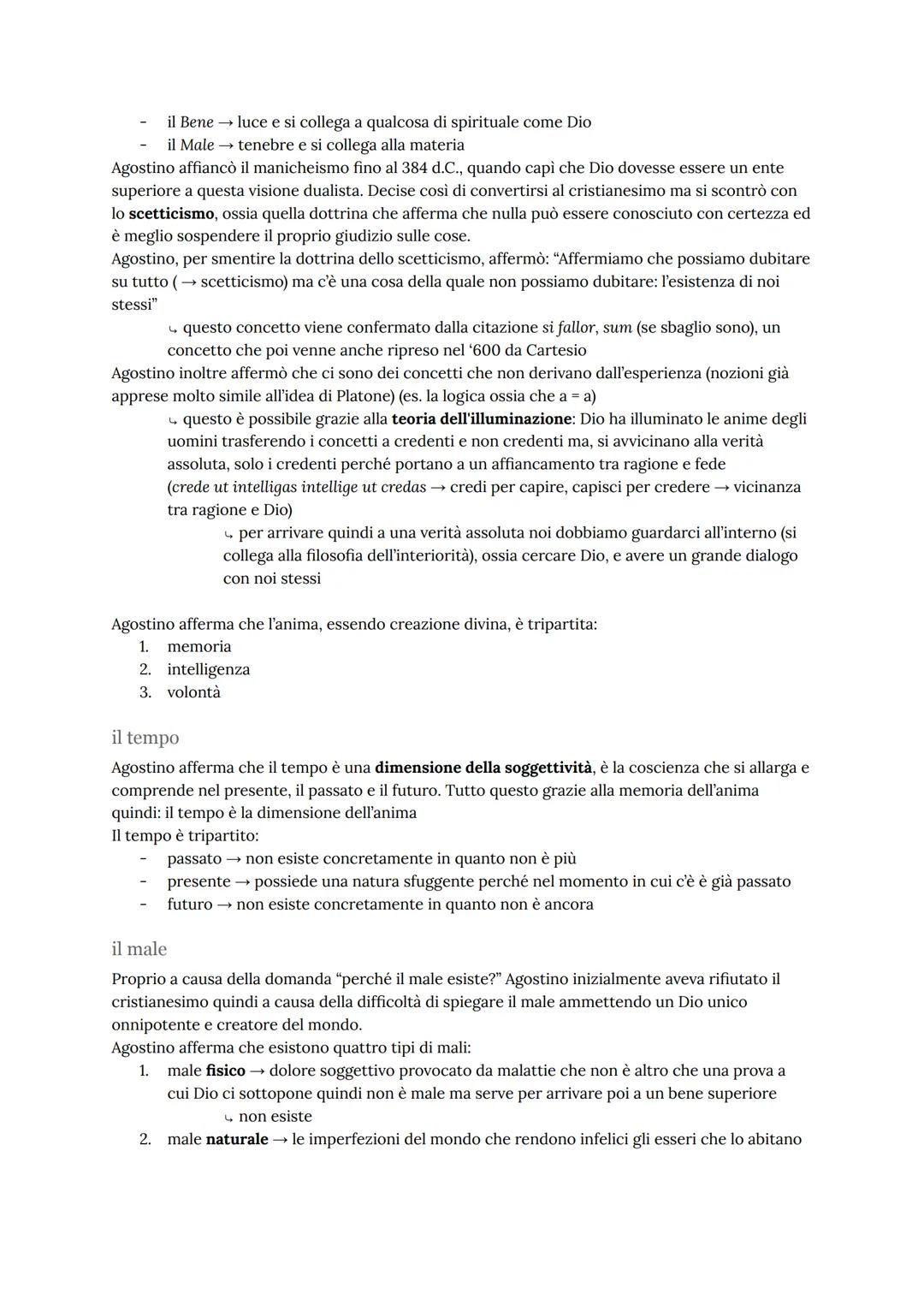 La filosofia cristiana
Con la filosofia cristiana si cerca di dare una sistemazione tra fede e ragione ossia di trovare un
punto di converge