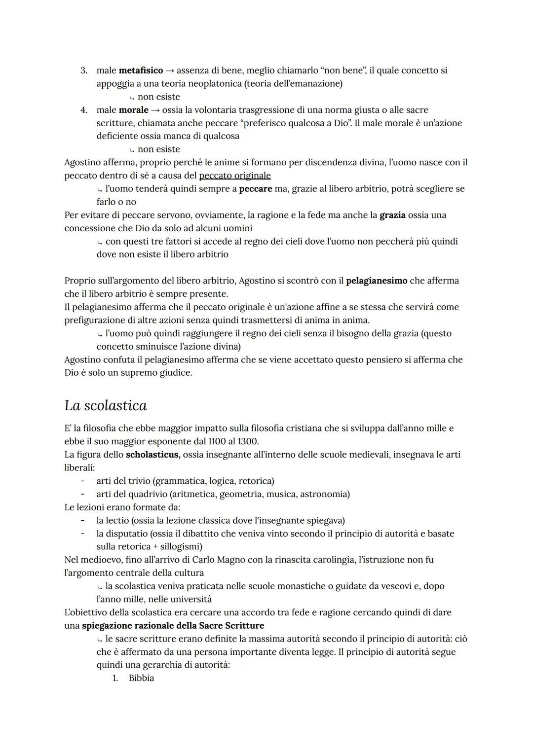 La filosofia cristiana
Con la filosofia cristiana si cerca di dare una sistemazione tra fede e ragione ossia di trovare un
punto di converge