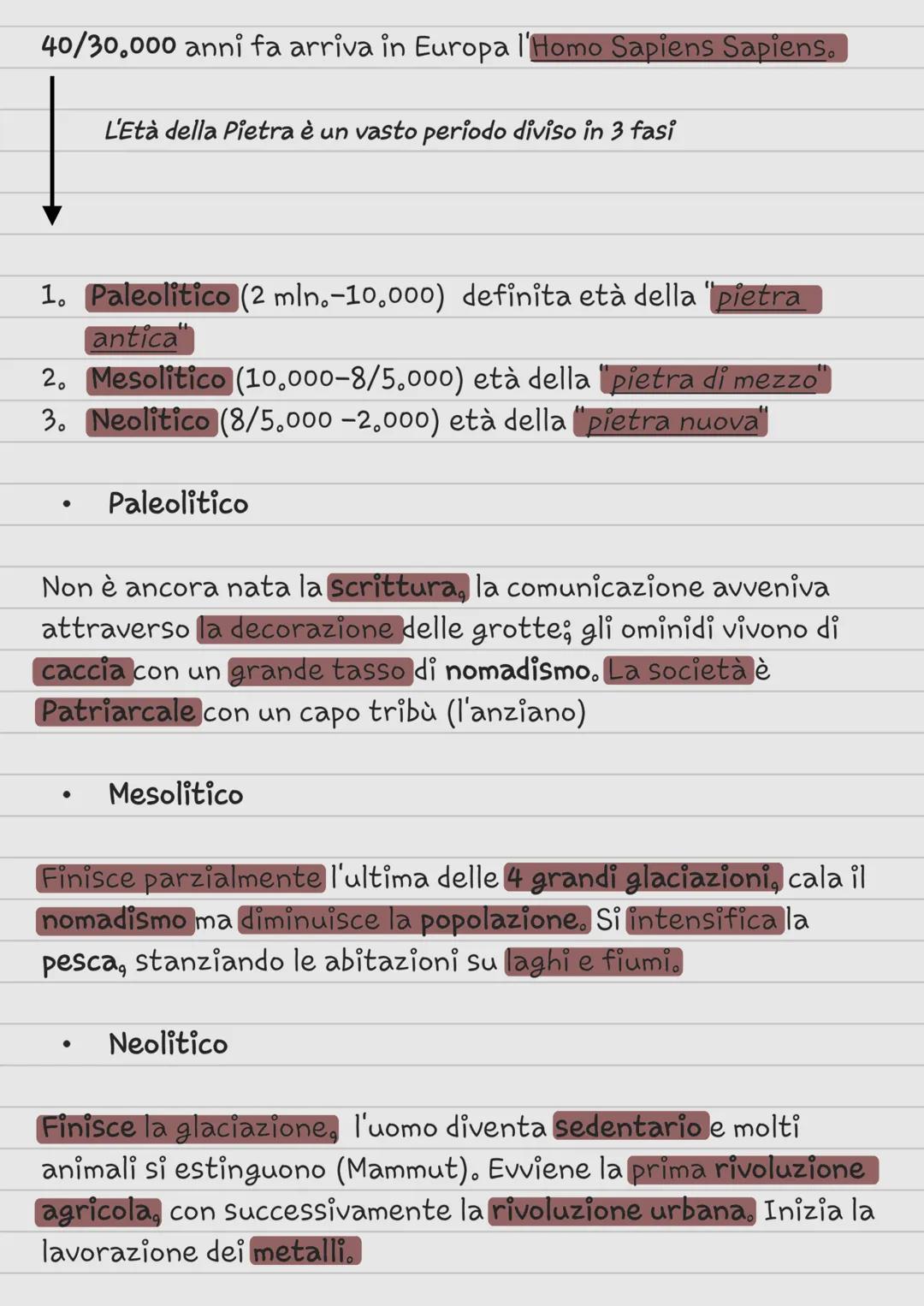 La Preistoria
Il termine "preistoria" indica le origini della terra,
precedentemente all'invenzione della scrittura e quindi
della registraz