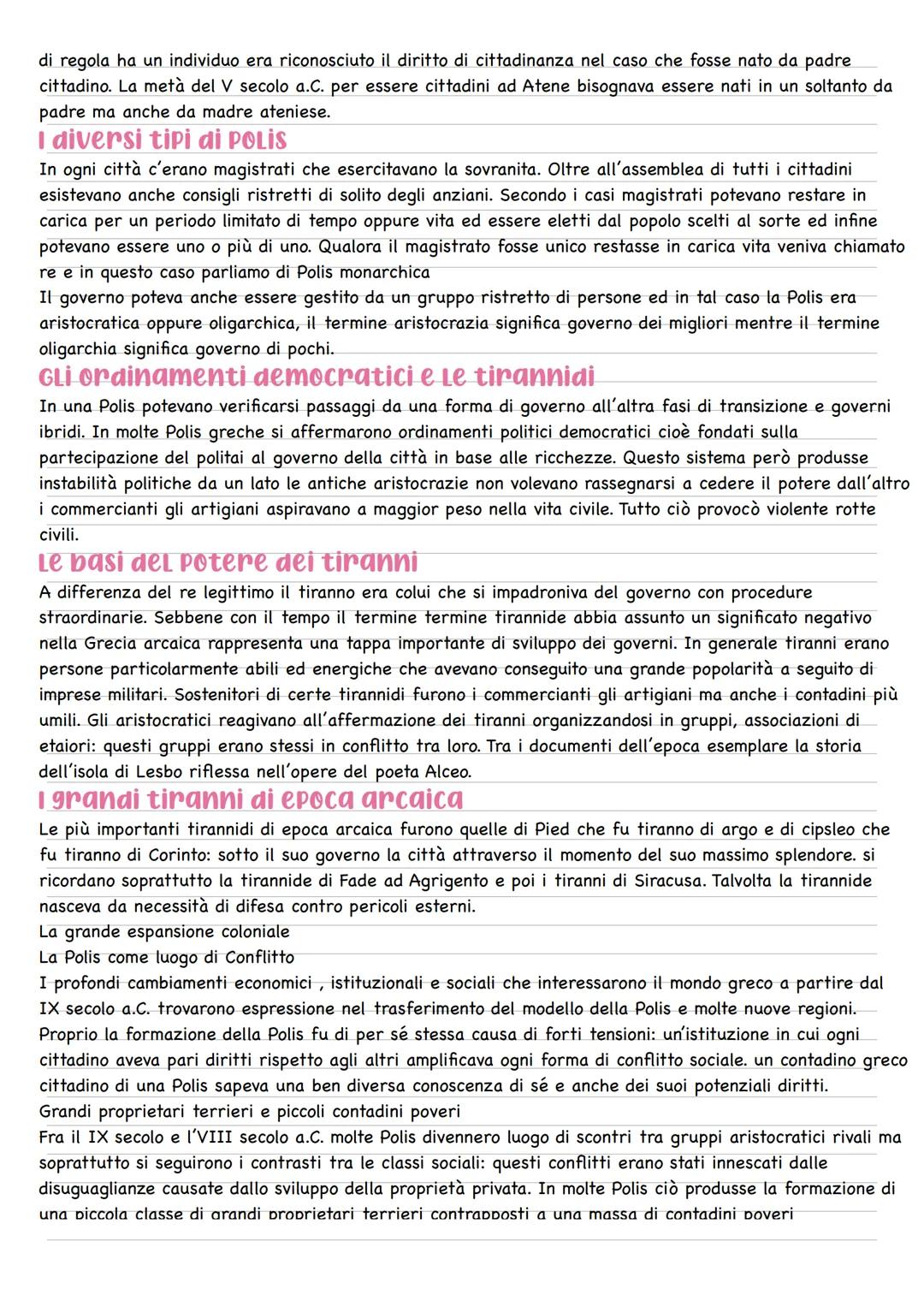 # L'età arcaica
Durante i secoli bui il territorio greco fu interessato da una serie di importanti
movimenti migratori. Questi spostamenti