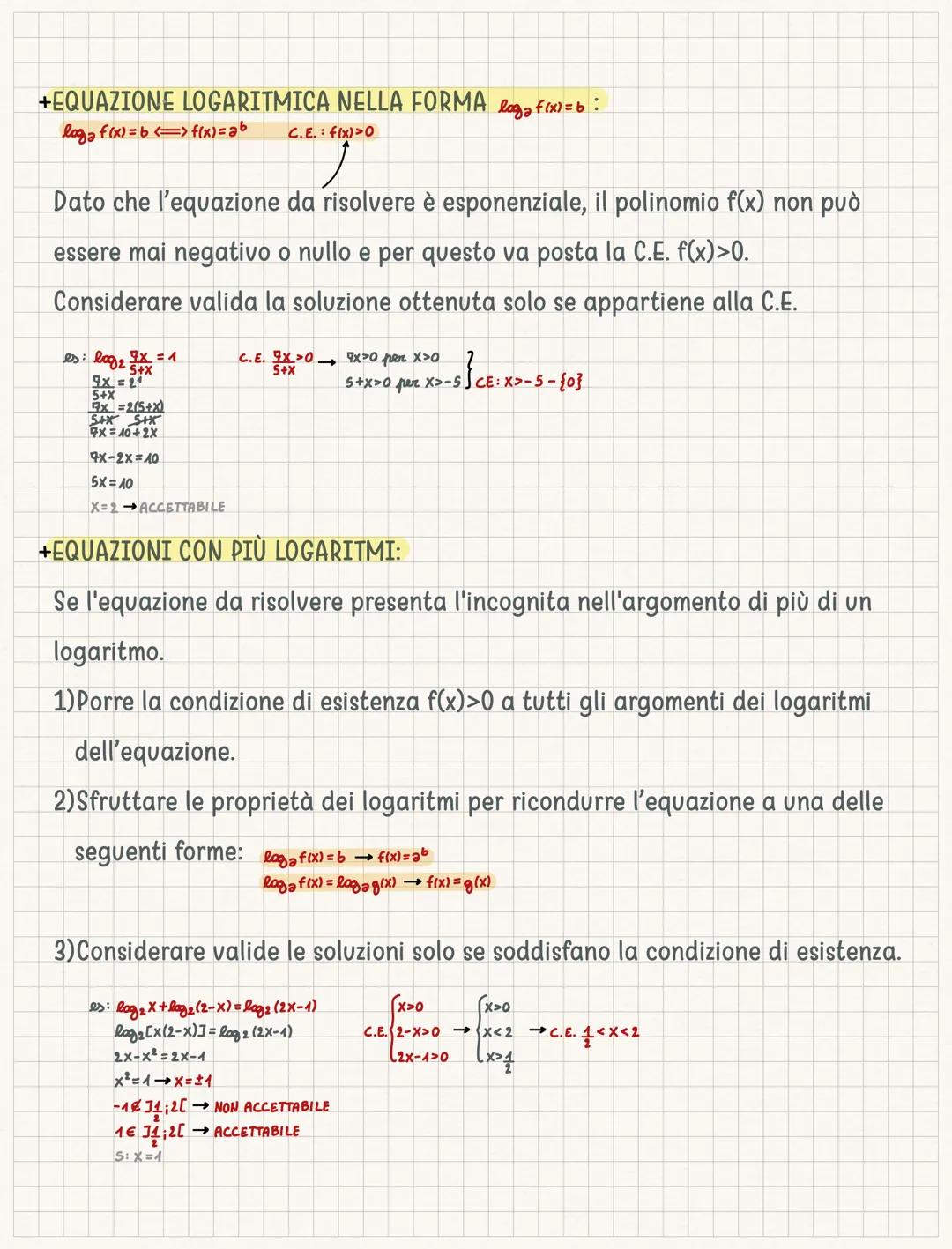 # Funzioni logaritmiche
- I LOGARITMI E LE LORO PRORPIETA
Dati due numeri reali positivi aeb (con a>0 e a≠1, b>0), si chiama “LOGARITMO
in