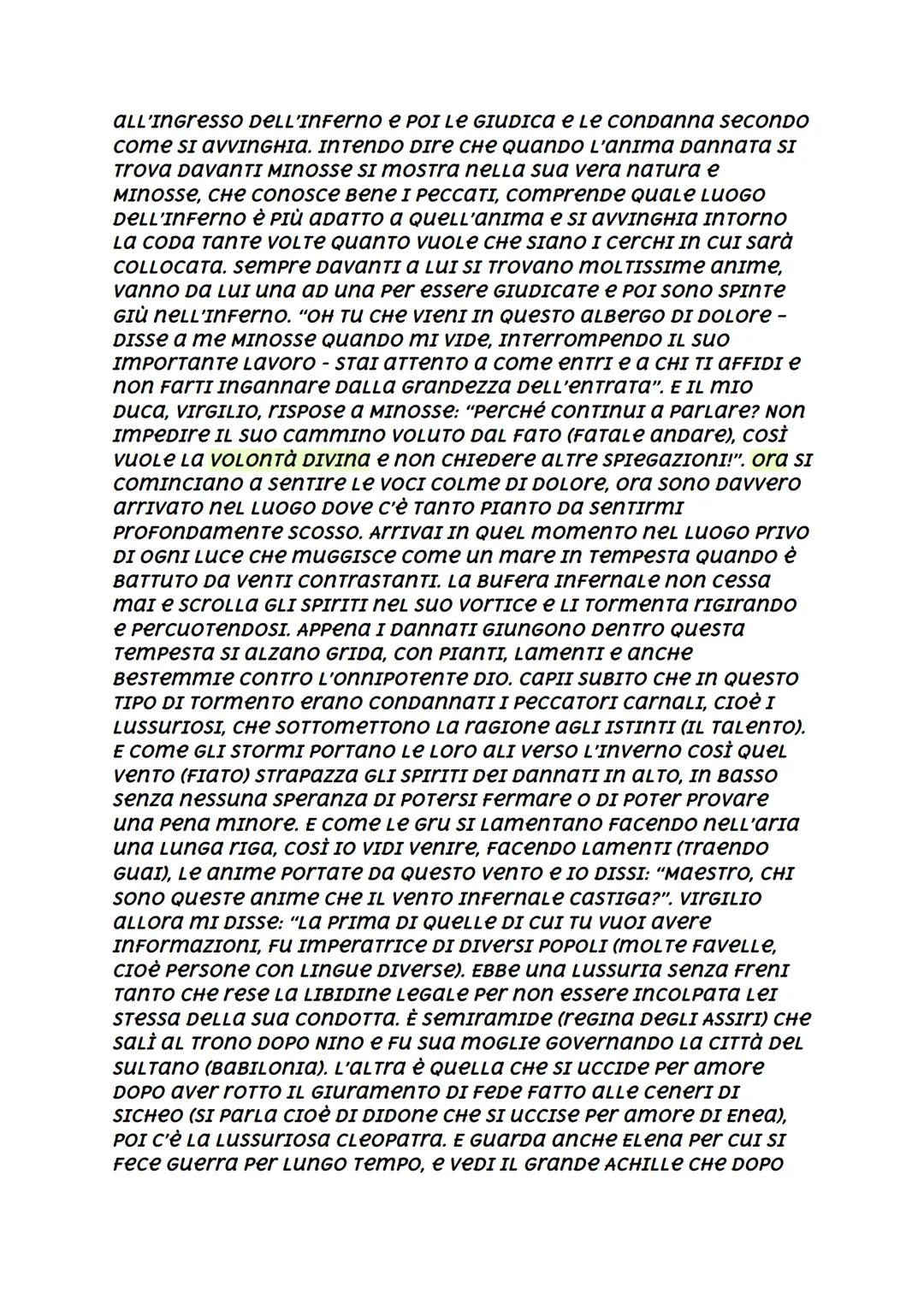 # CANTO V INFERNO
DANTE E VIRGILIO SI LASCIANO ALLE SPALLE IL LIMBO, Primo cercHIO
DELLA Voragine Infernale E LUOGO DI CUI IL POETа са на р