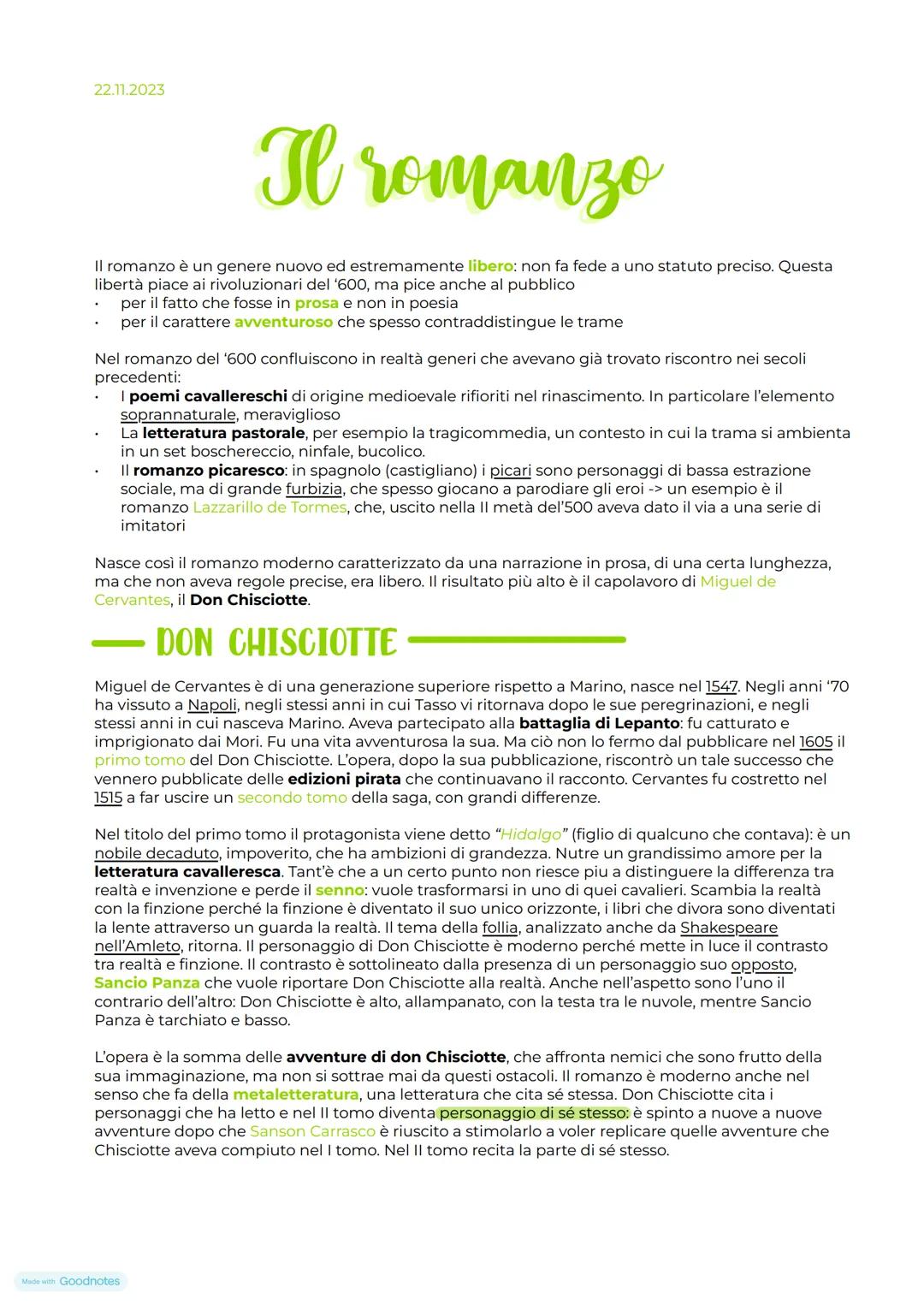 22.11.2023
# Il romanzo
Il romanzo è un genere nuovo ed estremamente libero: non fa fede a uno statuto preciso. Questa
libertà piace ai ri
