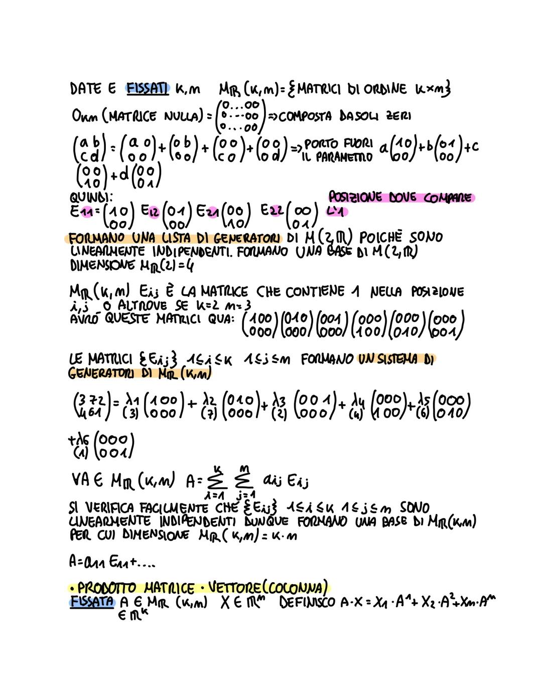MATRICI
DEFINIZIONE:
UNA MATRICE È UNA TABELLA RETTANGOLARE O QUADRATA DI NUMERI
REALI,
$A:\begin{pmatrix}4 & 3 & 2 & 1\\1 & 2 & 4 & 7\\6 &