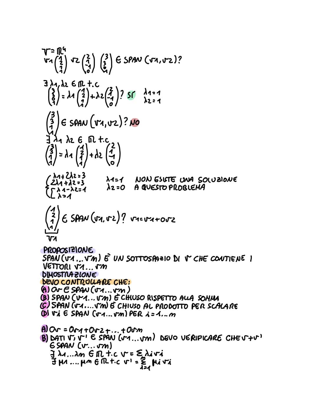 # SPAZI VETTORIALU
R³=${\binom{x_1}{x_2}{x_3} / x_i \epsilon IR}$ => Ę UNA TRIPLA SERIE ORDINATA DI NUMERI
È DEFINITA UN'OPERAZIONE DI SOMM
