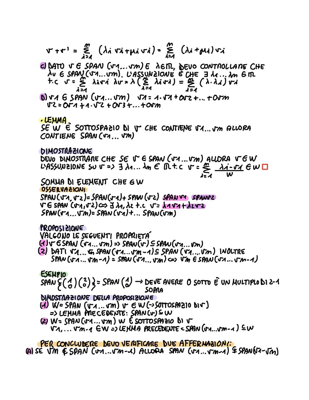 # SPAZI VETTORIALU
R³=${\binom{x_1}{x_2}{x_3} / x_i \epsilon IR}$ => Ę UNA TRIPLA SERIE ORDINATA DI NUMERI
È DEFINITA UN'OPERAZIONE DI SOMM