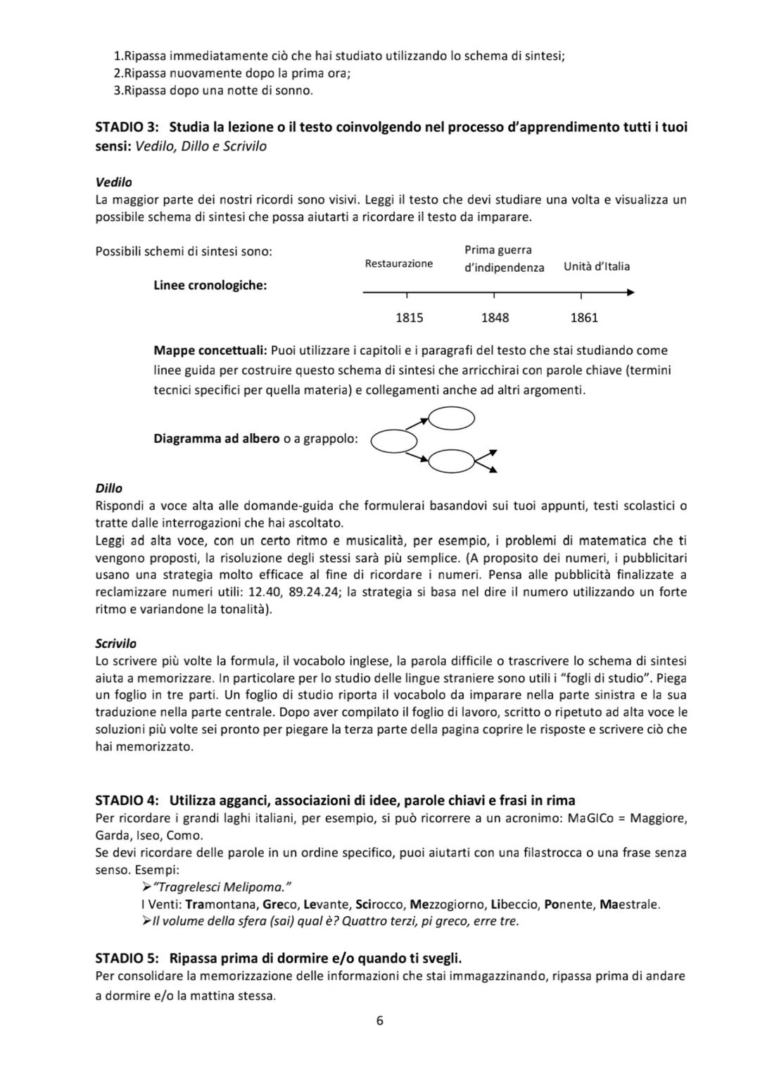 Come studiare
Metodo per studiare con efficacia Premessa
Questo fascicolo raccoglie alcune strategie di apprendimento che possono facilitare