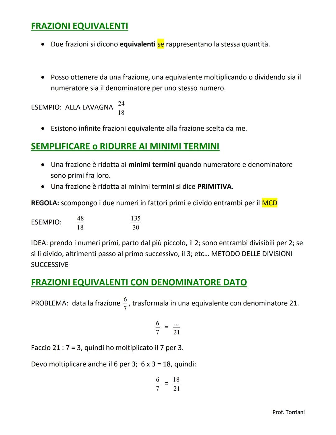 # FRAZIONI
## CLASSIFICAZIONE FRAZIONI
Le frazioni possono essere:
* PROPRIE: se il numeratore è minore del denominatore. ES: $\frac{2}