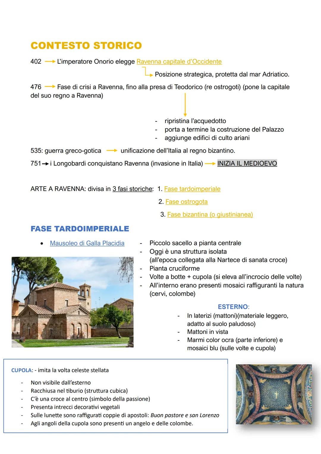 # CONTESTO STORICO
402 → L'imperatore Onorio elegge Ravenna capitale d'Occidente
L
Posizione strategica, protetta dal mar Adriatico.
476