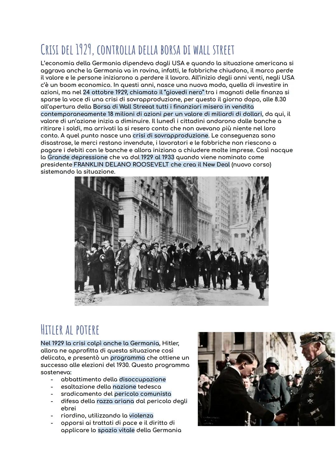 # IL NAZISMO
LE CAUSE
Dopo il trattato di Versailles, il kaiser Guglielmo II scappa,
successivamente in Germania si forma la repubblica di