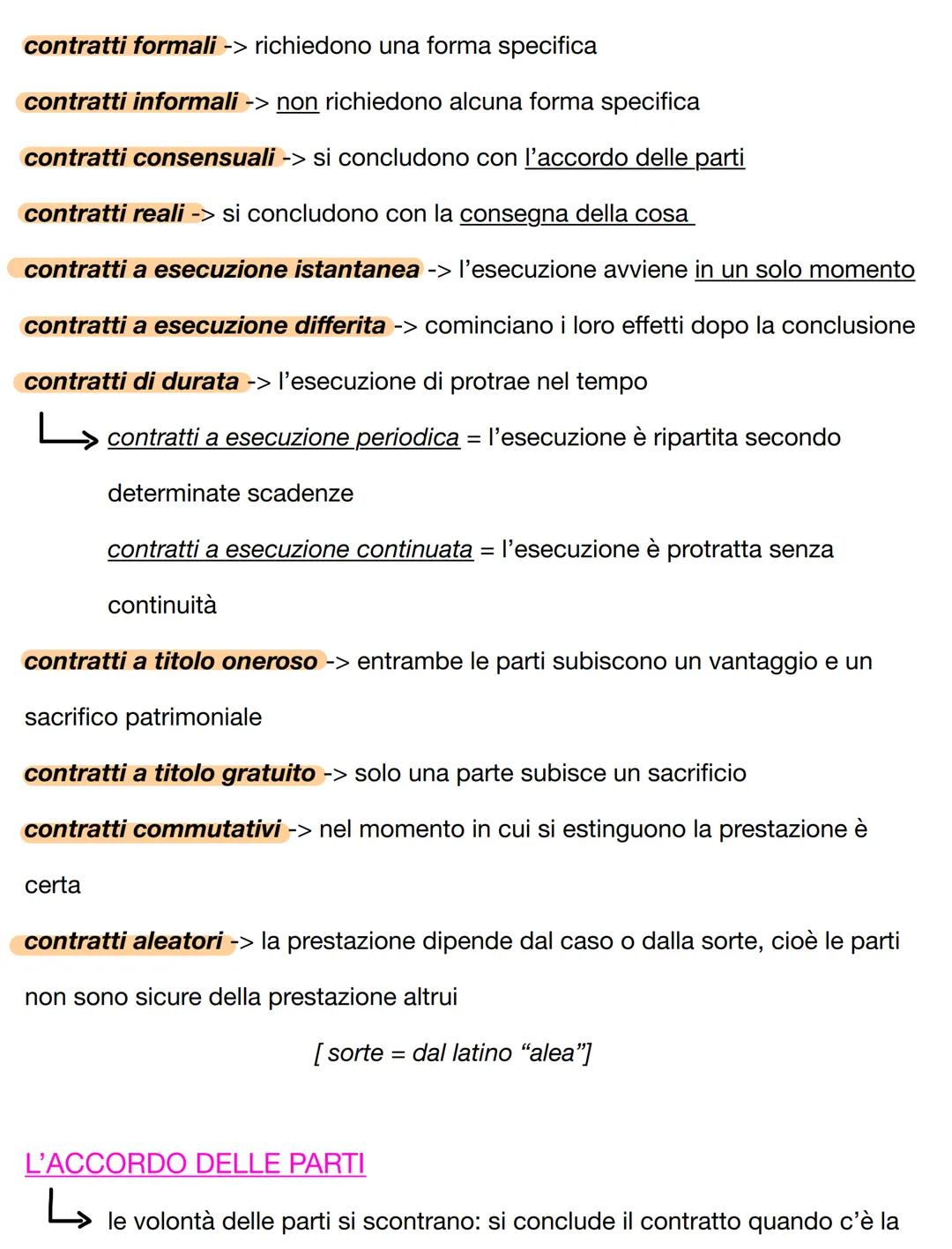 IL CONTRATTO
"Accordo di due o più parti per COSTITUIRE, REGOLARE O ESTINGUERE un rapporto
giuridico patrimoniale"
COSTITUIRE= dare inizio a