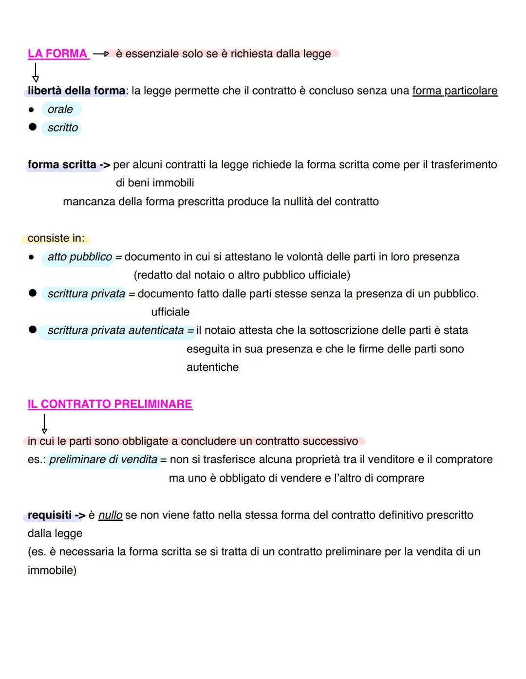 IL CONTRATTO
"Accordo di due o più parti per COSTITUIRE, REGOLARE O ESTINGUERE un rapporto
giuridico patrimoniale"
COSTITUIRE= dare inizio a